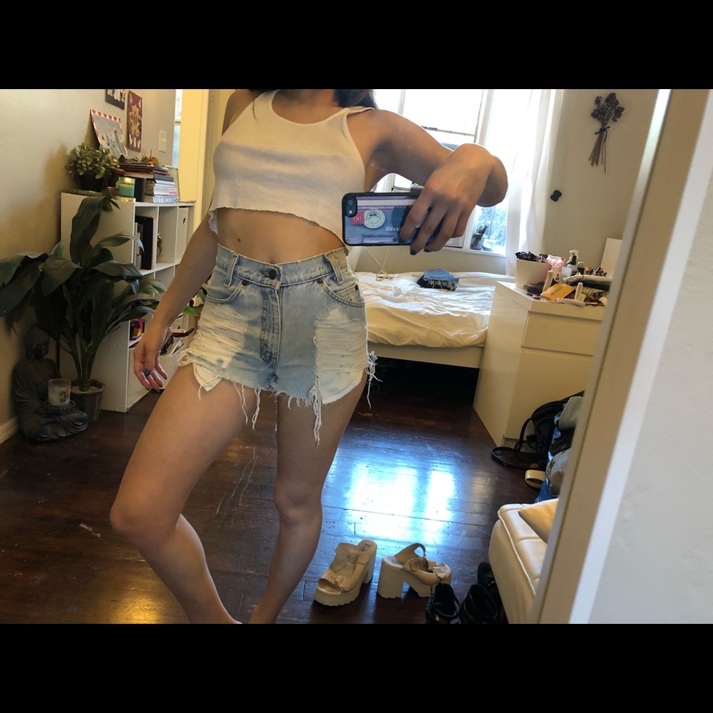 Levi’s Distressed Denim Shorts